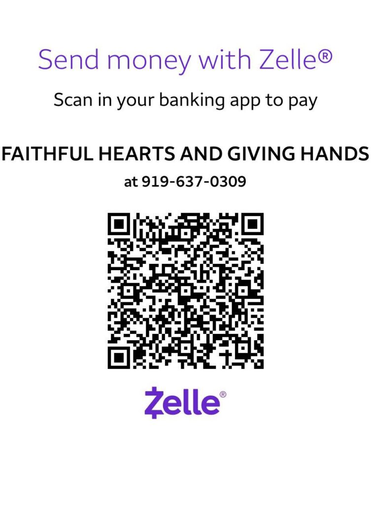 Scan to donate with Zelle